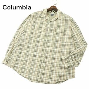 Columbia コロンビア 通年 TM7258 TITANIUM★ ナイロン 長袖 ワーク チェック シャツ Sz.L　メンズ アウトドア　A4T07947_7#C