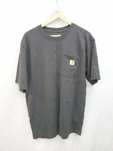 ◇ Carhartt カーハート ワンポイント シンプル 半袖 Tシャツ カットソー サイズM ブラック メンズ P