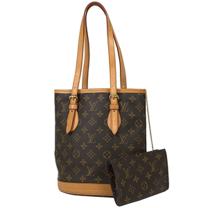 ルイ・ヴィトン Louis Vuitton プチ バケット PM ショルダーバッグ トートバッグ モノグラム ブラウン M42238 レディース 【中古】