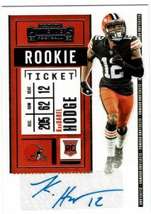 2020 Panini Contenders Football KhaDarel Hodge Rookie Ticket Auto