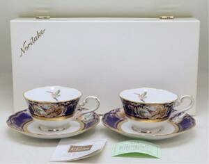 未使用保管品　ノリタケ NORITAKE ダイヤモンドコレクション　フォックスボロ　FOXBORO カップ＆ソーサー　ペア　2客セット