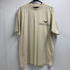 ARMANI JEANS アルマーニ 半袖Tシャツ ベージュ cotton ITALY