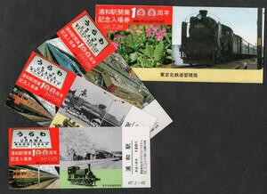 浦和駅開業100周年記念入場券　浦和駅発行　昭和58年　国鉄東京北鉄道管理局