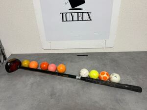 【中古】パークゴルフクラブ NITTAX Mak Bird TWIN STAR 2000 右打ち 83.5cm 558g ボール付き【札TB01】