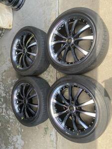 ◆AS610-5K◆MANARAY　SPORT◆マークX/カムリ等◆18×8J+45◆5H114.3◆POTENZA◆225/45R18◆4本セット◆中古品◆