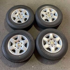 【6073】★【送料無料】★ 195/80R15 4本セット冬タイヤBRIDGESTONE BLIZZAK VL1バリ山【2021年】アルミンホイール 15X6J PCD139.7/6H