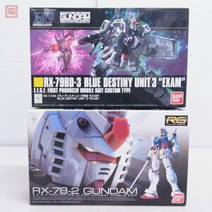 未組立 バンダイ HG/RG 1/144 ブルーデスティニー3号機 EXAM/RX-78-2 ガンダム 計2点セット BANDAI ガンプラ【20