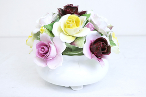 ROYAL DOULTON ロイヤルドルトン フィギュリン 陶花 オブジェ 置物 花 薔薇_KFC_B0704-F02A