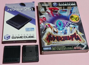 ◆◇NINTENDOゲームキューブ　ポケモンコロシアム＆メモリーカード×２　ジャンク◇◆