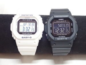 11172[T]CASIO カシオ Baby-G BGD-5650 レディース腕時計 電波ソーラー マルチバンド６ スクエア 稼働品