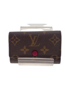 LOUIS VUITTON◆ミュルティクレ6_モノグラム・キャンバス_BRW_フューシャ/-/BRW/レディース//