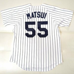 USA製 松井秀喜 ヤンキース マジェスティック レプリカユニフォーム M ベースボールシャツ MLB Majestic New York Yankees