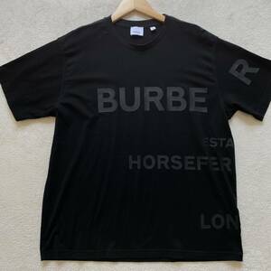 【極美品・現行タグ】 BURBERRY バーバリー メンズ ホースフェリー 半袖 Tシャツ トップス カットソー ラバーロゴ オーバーサイズ M相当