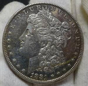 1881年アメリカ、モリガン1ドル銀貨