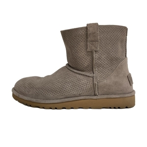 アグ UGG ショートブーツ JAPAN24 1016852 クラシックアンラインド ミニパーフ グレー レディース パンチング 美品 靴