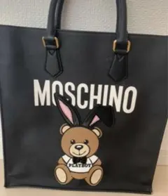 MOSCHINO PLAYBOY トートバッグ 黒