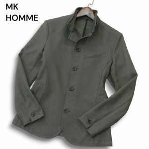 MK HOMME ミッシェルクラン オム 通年 襟ワイヤー★ スリム スタンドカラー ジャケット Sz.46　メンズ　A4T08797_8#O