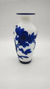 中国 古物 花瓶 時代物 花器 置物 花入 清時代 鳥図 花図 磁器 中国古美術