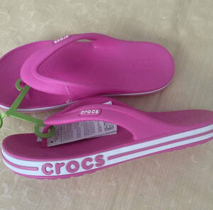 新品　クロックス　CROCS ピンク　23cm　バヤバンドフリップ　ビーチサンダル