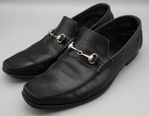 ●SANTONI レザー ビット ローファー サントーニ サイズ 7 靴 メンズ シューズ イタリア製