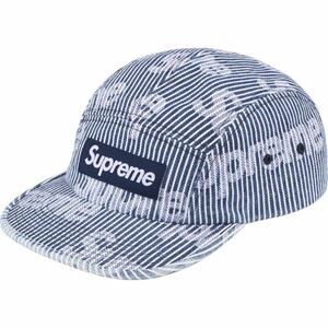 【新品 ストライプ 24SS Denim Camp Cap】 supreme ヒッコリー デニム box logo s leopard corduroy military washed chino twill new era