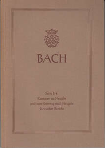 洋書★独文 新バッハ全集 批判校訂報告書I/4:新年と第1日曜日のためのカンタータ BWV190,41,16,171,143,153,58 ベーレンライター