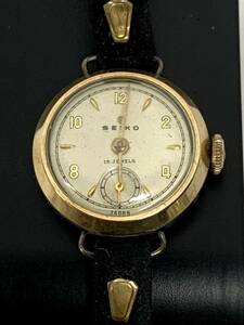 SEIKO セイコー スモールセコンド 鶴マーク 手巻き稼働 15石 腕時計 レディース 8055 14K GOLD FILLED 12時間以内に発送