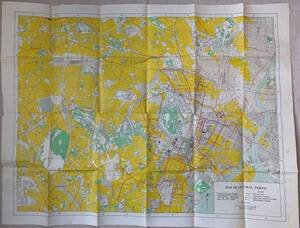 1947年 GHQ 東京地図 MAP OF CENTRAL TOKYO 状態良好 入手超困難