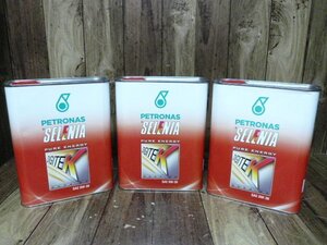 ☆④訳有♪3缶セット♪未開封♪保管品♪SELENIA PETRONAS エンジンオイル セレニア ペトロナス 0W-30 2L×3本 フィアット アバルト 管/R581