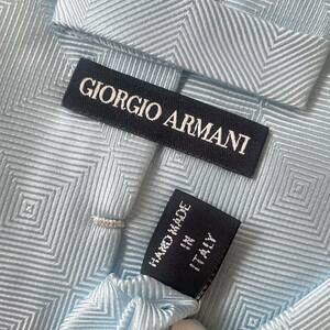 GIORGIO ARMANI Made in Italy シルク100% 水色ネクタイ