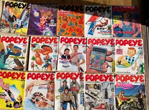 POPEYE ポパイ 雑誌　24冊　まとめ売り 当時物 昭和レトロ　1979年　1980年No.67〜92　4月5月6月　抜けあり　1981年12月　