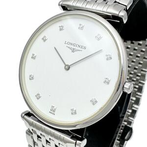 LONGINES/ロンジン グランドクラシック ダイヤ12P L4.709.4 腕時計 ステンレススチール クオーツ ホワイト文字盤 メンズ