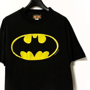 【90s USA製 BATMAN バットマン ビンテージ 短丈 Tシャツ】古着 レア ブラック free シングルステッチ マーベル レディース 古着女子