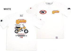 ドッグス半袖Tシャツ◆カミナリ ホワイトLサイズ 大排気量 KMT-235 エフ商会 efu 雷 ダックス ホンダ バイク 二輪