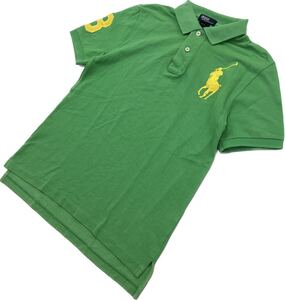 POLO RALPH LAUREN ☆ ビッグポニー ポロシャツ 半袖 ユース M 10-12 春夏 アメカジ ストリート 古着 人気 ポロラルフローレン■AD256