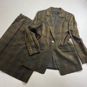 263 HARDY AMIES BOUTIQUE ハーディ エイミス ジャケット スカート セットアップ 上下 ウール レーヨン フォーマル パーティー 40219C