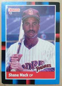 ★来日外国人 マック 巨人 読売 ジャイアンツ SHANE MACK DONRUSS 1988 #411 メジャーリーグ MLB 大リーグ SAN DIEGO PADRES パドレス