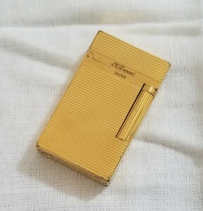 【１円スタート】S.T. Dupont　デュポン ライン２ ライター ゴールド 喫煙具 