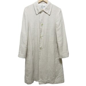 美品 AD1997 robe de chambre COMME des GARCONS コムデギャルソン ヴィンテージ リネン100％ ステンカラーコート ベージュ