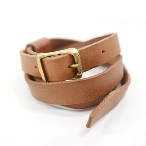 D.cuir ディークイール ハンドメイド レザー 革紐 ブレスレット BROWN