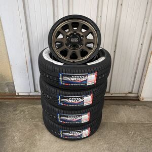 マッドクロスレンジャー◆グッドイヤー　NASCAR 215/65R16C 200系ハイエースレジアス　4本セットホワイトレター　ナスカー　マッドブロンズ