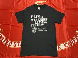 新品未使用　USMC PAIN IS WEAKNESS LEAVING THE BODY HEAVY COTTON Tシャツ Sサイズ