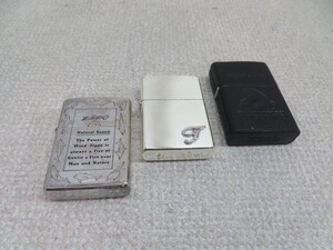 3個セット★Zippo イルカ オイルライター 1996年製/2004年製 ジッポ フリント2つあり 喫煙具 USED 12524★！！