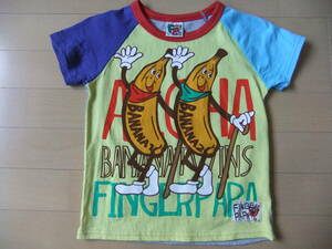 *120*FINGER PAPA バナナ プリントＴバックプリント シャツ♪美品!!ALOHA