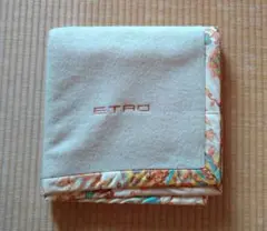 ETRO エトロ ブランケット ひざ掛け・ベージュ 140cm x 70cm