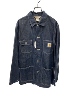 Carhartt◆L/S CHARTER SHIRT/FREE/コットン/ネイビー/PO00291.0521