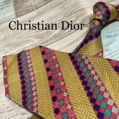 ✨極美品✨Christian Dior ネクタイ ボーダー柄 高級シルク