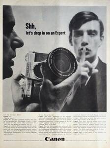 稀少・広告！1966年キャノン カメラ広告/Canon Pellix Camera/昭和レトロ/C