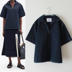 JIL SANDER／ジルサンダー／21SS／オーバーサイズステッチブラウス