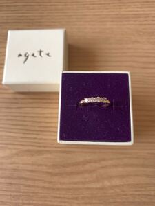 agete ダイヤモンド ピンキーリング0.04ct アガット